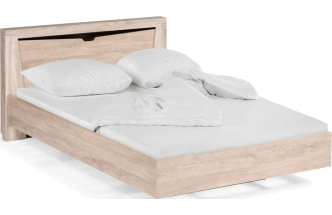 Полутороспальная кровать Магантия, 140x200, с ПМ, парящая, дуб баррик