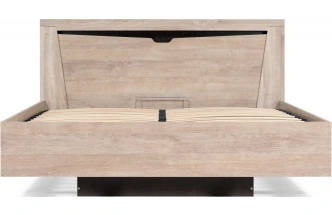 Полутороспальная кровать Магантия, 140x200, с ПМ, парящая, дуб баррик