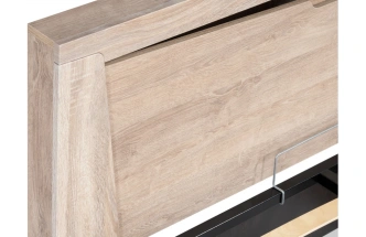 Полутороспальная кровать Магантия, 140x200, с ПМ, парящая, дуб баррик