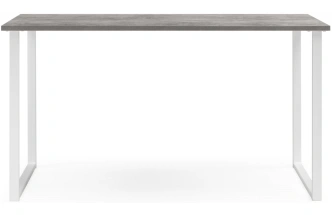 Обеденный стол Лиман, 140 x 80, бетон светлый / белый матовый