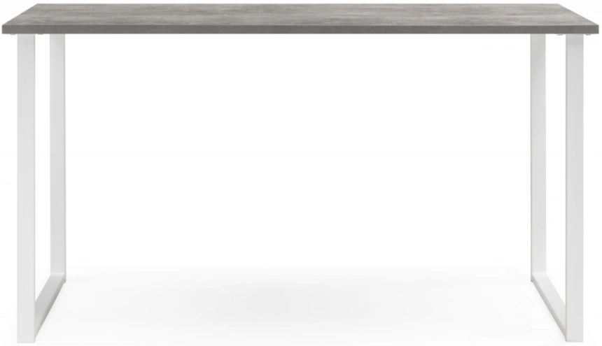 Обеденный стол Лиман, 140 x 80, бетон светлый / белый матовый