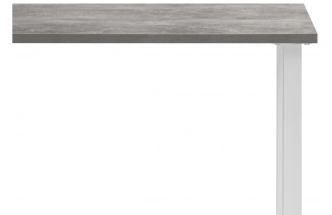 Обеденный стол Лиман, 140 x 80, бетон светлый / белый матовый