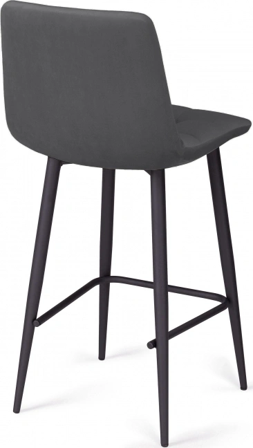 Комплект полубарных стульев Симпл, 2 шт, темно-серый / черный