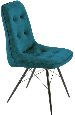 Стул Бордо, мягкий, милано 08, велюр, каркас паук черный 