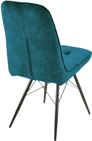 Стул Бордо, мягкий, милано 08, велюр, каркас паук черный 