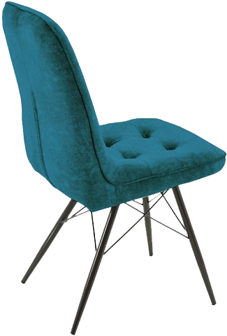 Стул Бордо, мягкий, милано 08, велюр, каркас паук черный 