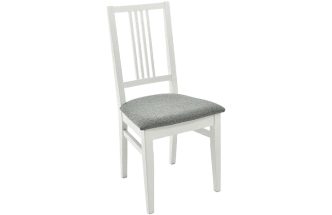 Стул Никас, деревянный, браво 28 велюр, каркас эмаль белая