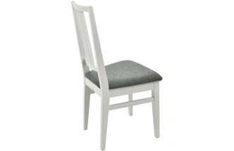 Стул Никас, деревянный, браво 28 велюр, каркас эмаль белая