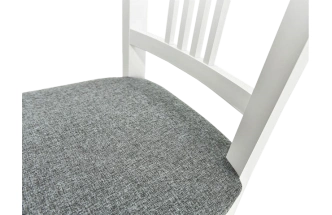 Стул Никас, деревянный, браво 28 велюр, каркас эмаль белая