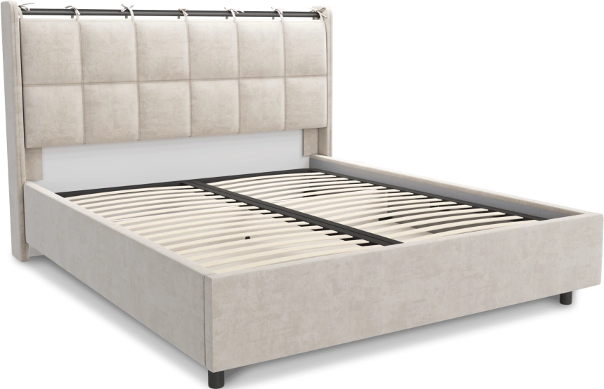 Кровать Женева 3, мягкая, двуспальная, 180x200, Ловерс 06