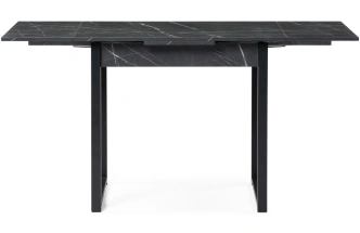 Кухонный раздвижной стол Форли, 90(150)х67х77, файерстоун / черный матовый