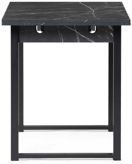 Кухонный раздвижной стол Форли, 90(150)х67х77, файерстоун / черный матовый