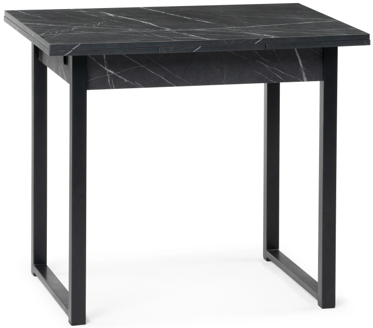 Кухонный раздвижной стол Форли, 90(150)х67х77, файерстоун / черный матовый