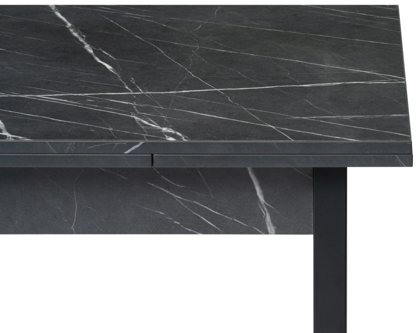 Кухонный раздвижной стол Форли, 90(150)х67х77, файерстоун / черный матовый