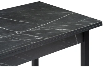 Кухонный раздвижной стол Форли, 90(150)х67х77, файерстоун / черный матовый