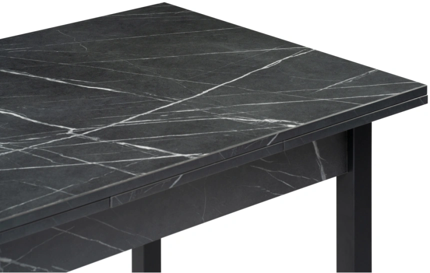 Кухонный раздвижной стол Форли, 90(150)х67х77, файерстоун / черный матовый