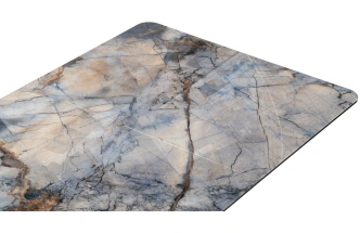 Кухонный раздвижной стол Бугун, 120(160)x80x77, стекло, магеллан / черный