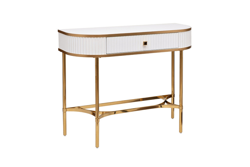 Туалетный столик KFG166, белый / золото