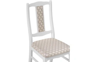 Стул Киприан, деревянный, белый / бежевый