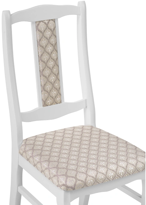 Стул Киприан, деревянный, белый / бежевый