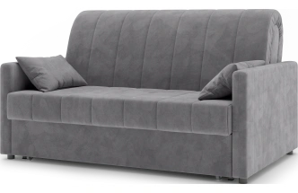 Диван прямой Хилтон 140, модель 139, Ultra Grey (серый) / венге