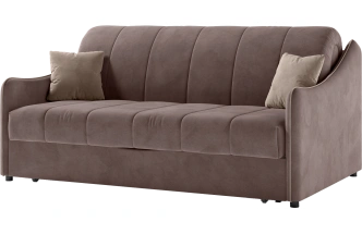 Диван прямой Дели 140, модель 032, Ultra Stone / Ultra Sand (коричневый)