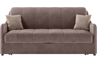 Диван прямой Дели 140, модель 032, Ultra Stone / Ultra Sand (коричневый)