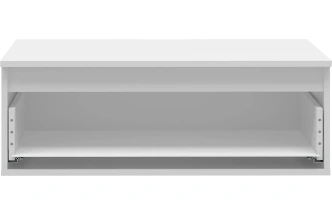 Тумба под ТВ Слайд, с ящиком, Белый глянец