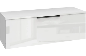 Тумба под ТВ Слайд, с ящиком, Белый глянец