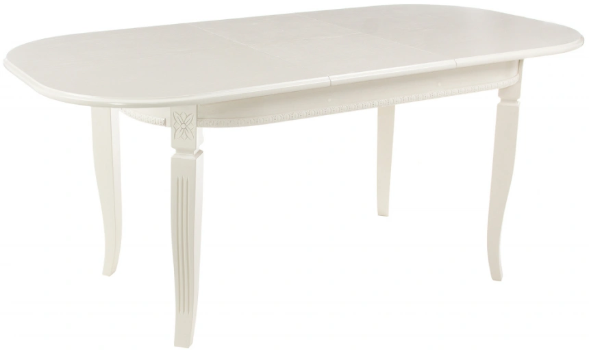 Кухонный раздвижной стол Romeo, молочный без патины