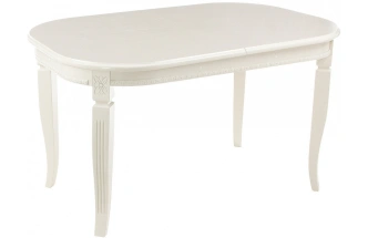 Кухонный раздвижной стол Romeo, молочный без патины