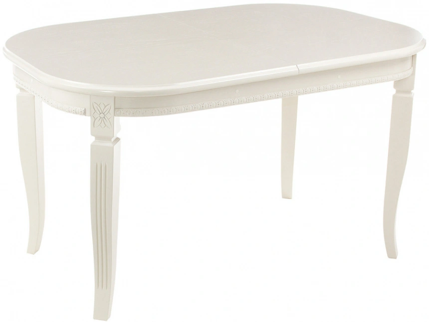 Кухонный раздвижной стол Romeo, молочный без патины