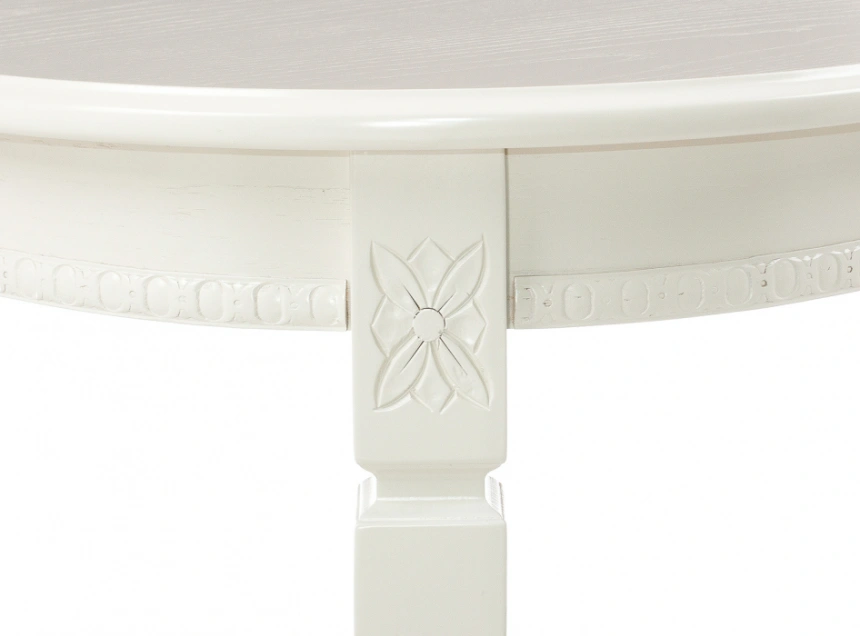 Кухонный раздвижной стол Romeo, молочный без патины