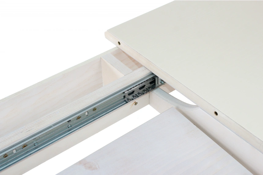 Кухонный раздвижной стол Romeo, молочный без патины