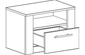 Тумба прикроватная Элана, с ящиком, дуб сонома