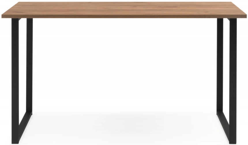 Обеденный стол Лиман, 140 х 80, дуб крафт золотой / черный матовый