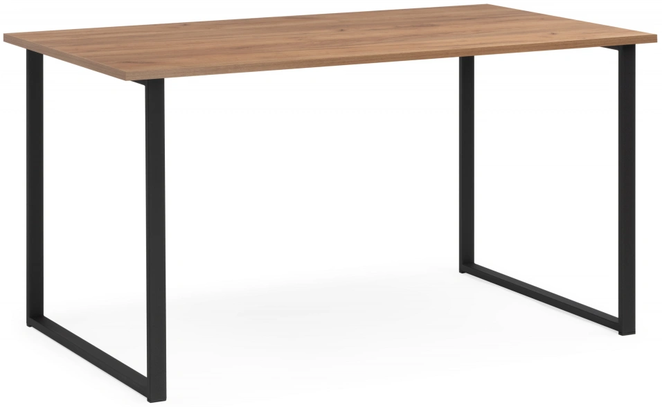 Обеденный стол Лиман, 140 х 80, дуб крафт золотой / черный матовый