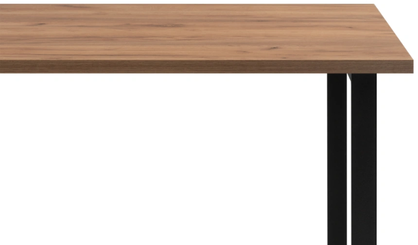 Обеденный стол Лиман, 140 х 80, дуб крафт золотой / черный матовый