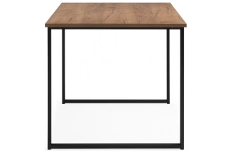 Обеденный стол Лиман, 140 х 80, дуб крафт золотой / черный матовый