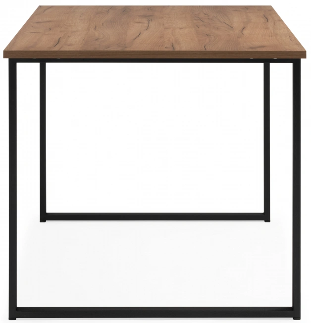 Обеденный стол Лиман, 140 х 80, дуб крафт золотой / черный матовый