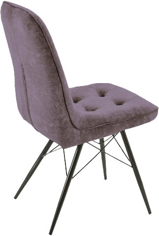 Стул Бордо, мягкий, милано 09, велюр, каркас паук черный 