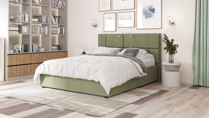 Кровать Невада 1, мягкая, двуспальная, 160x200, Боска 16