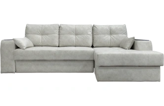 Диван угловой Остин, угол правый, ткань Спарк Бриллиант, декор Венге