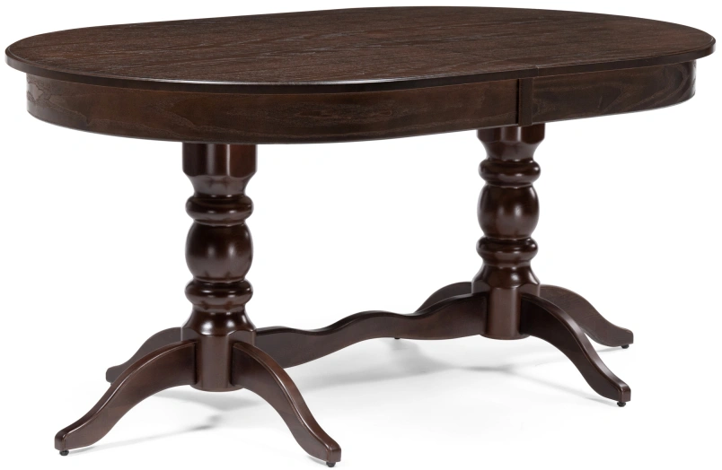 Обеденный раздвижной стол Дейвер, 160(220)х100х76, орех темный