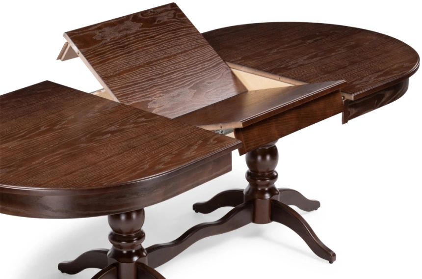 Обеденный раздвижной стол Дейвер, 160(220)х100х76, орех темный