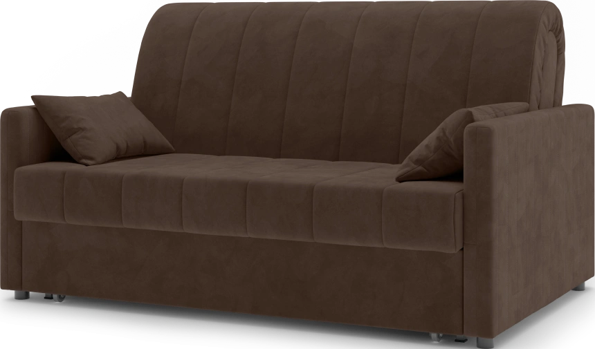 ​Диван прямой Хилтон 140, модель 139, Ultra Chocolate​ (шоколадный) / венге