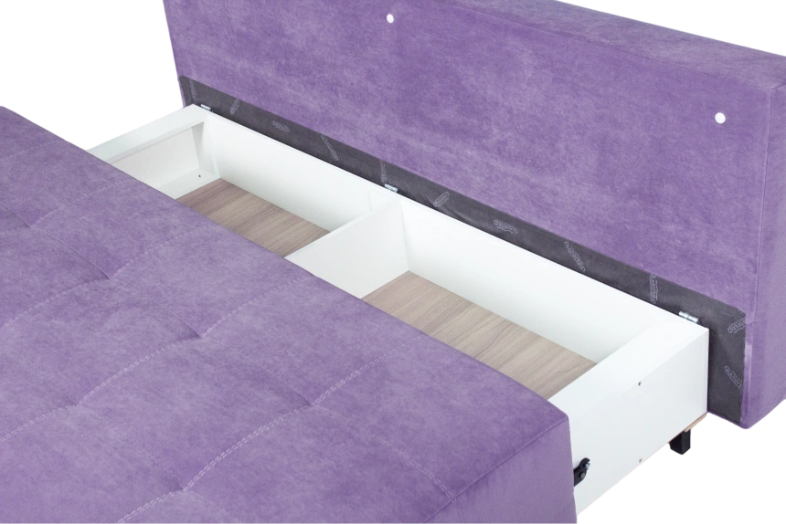 Диван прямой Бали 4 без боковин, Candy lavender