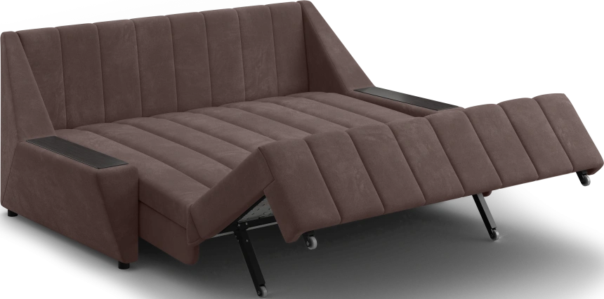 Диван прямой Канзас 160, модель 065, Maxx 235 (коричневый) / венге