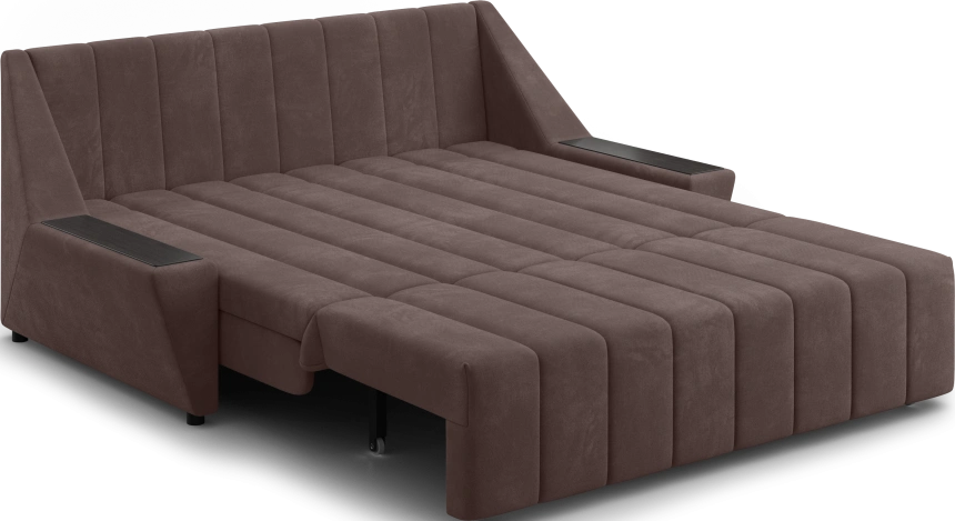 Диван прямой Канзас 160, модель 065, Maxx 235 (коричневый) / венге
