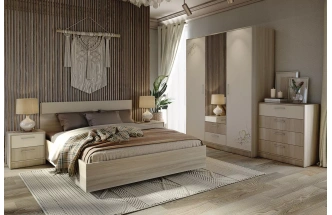 Кровать Камила Ясень светлый/Бежевый